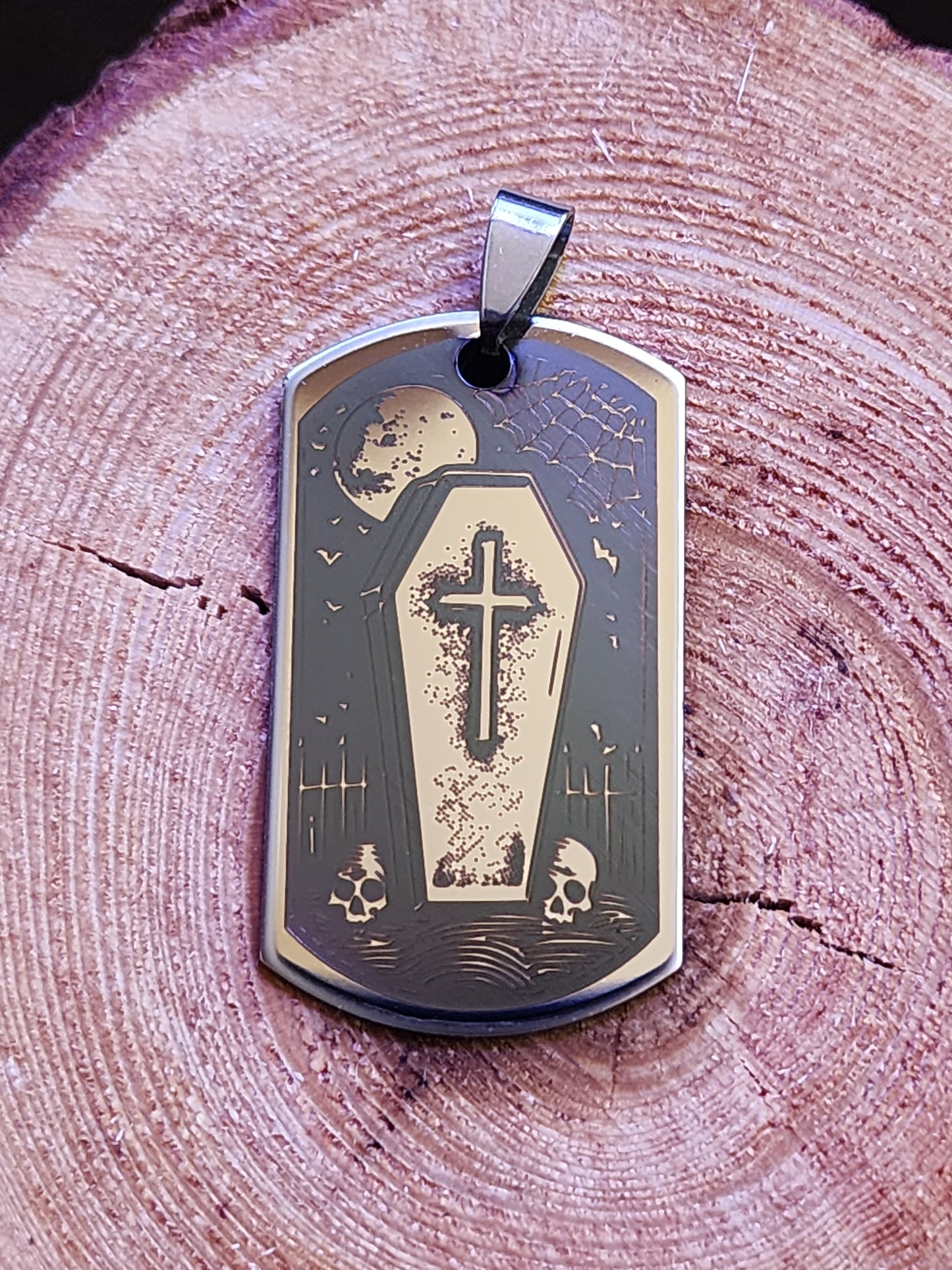 Night at the graveyard, Dog Tag jewelry!