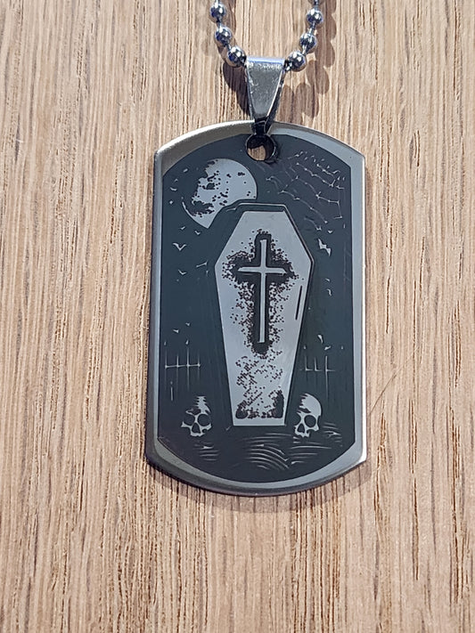 Night at the graveyard, Dog Tag jewelry!