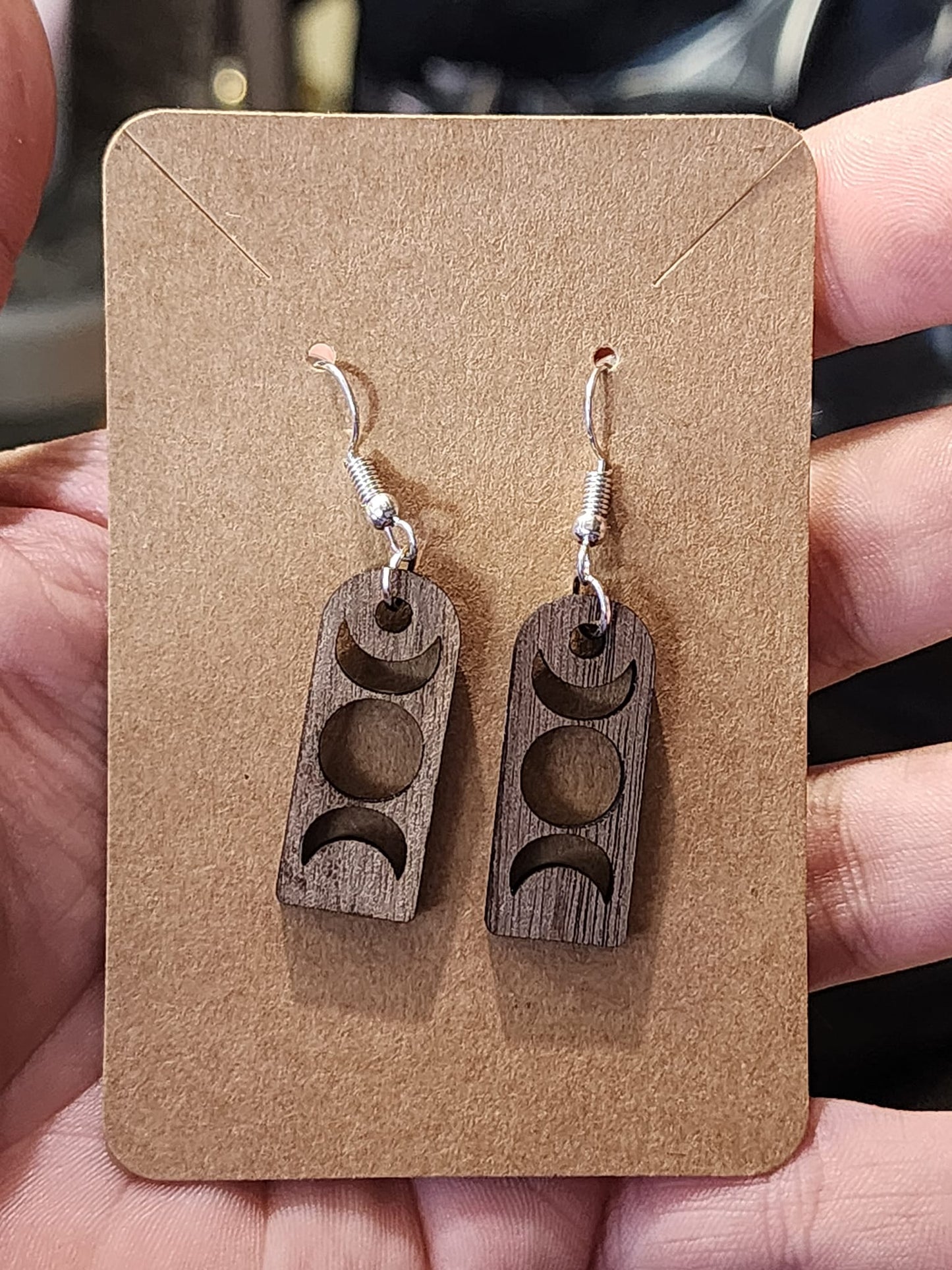 Vertical Moon Earrings