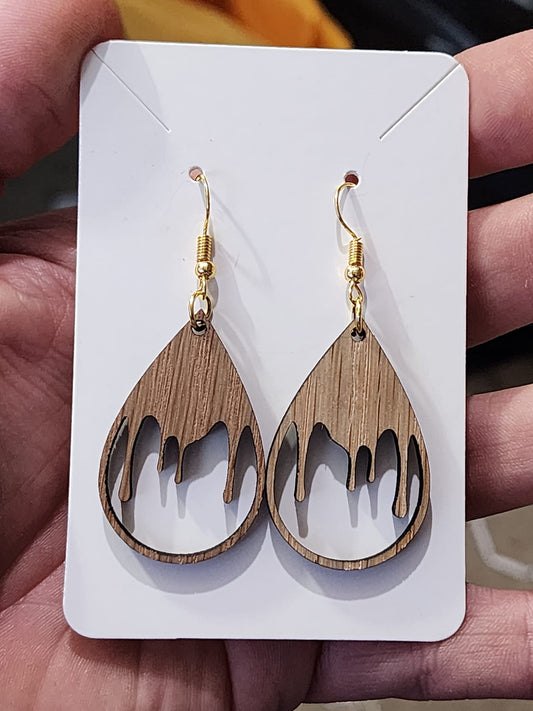 Dripping Blood Teardrop Earrings