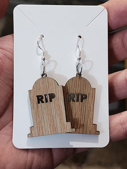 RIP Tombstone Earrings