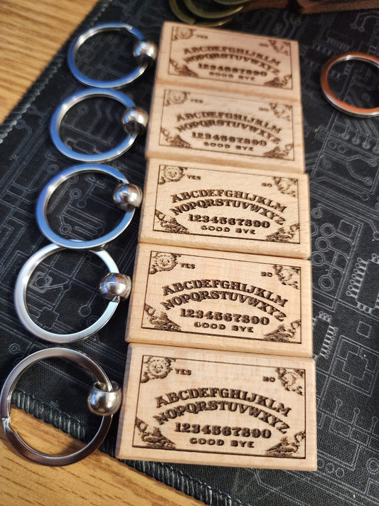 Spirit Board Keychain (Includes Planchette)