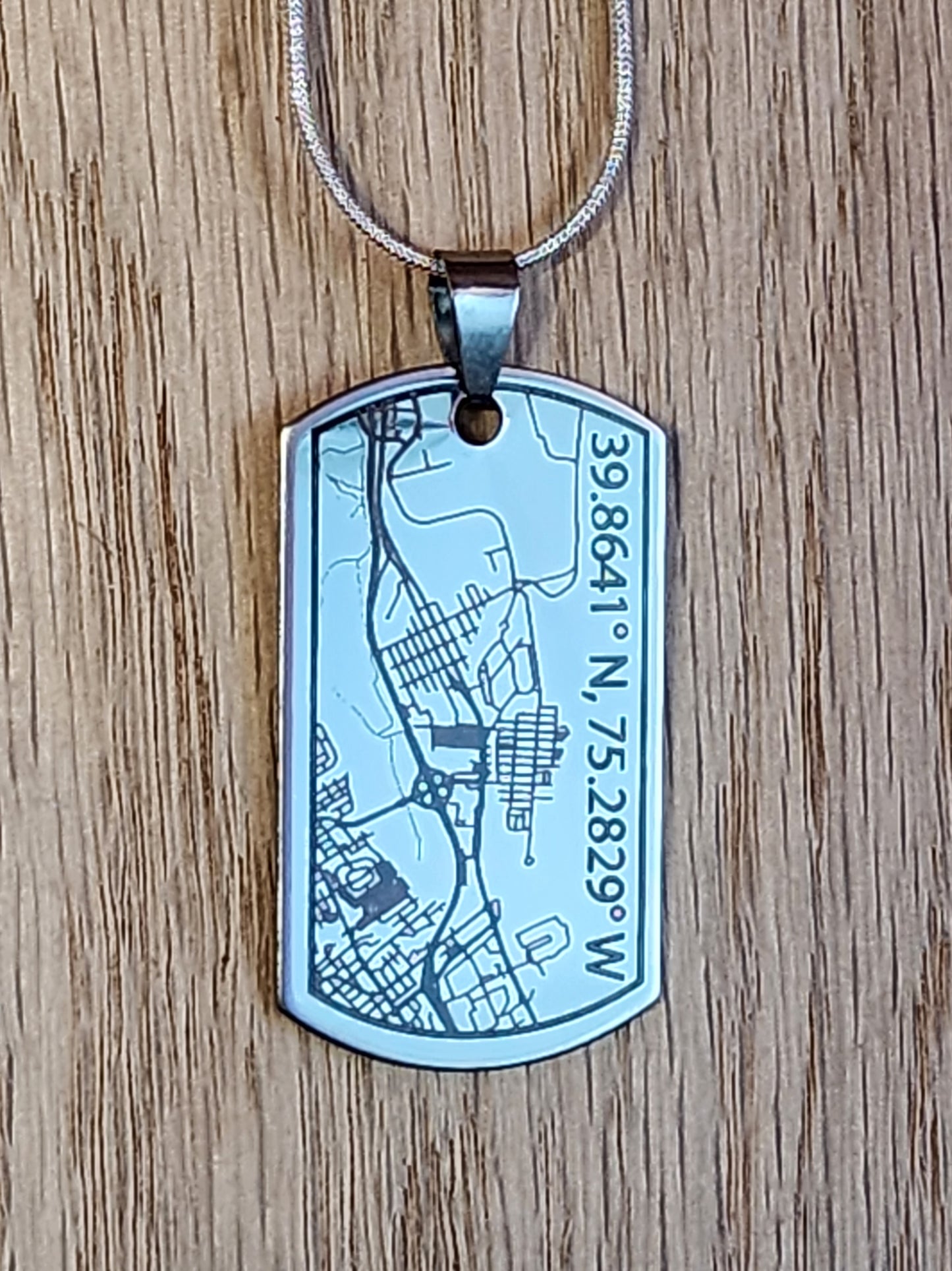 Tinicum Township on a Polished Stainless Dog Tag!