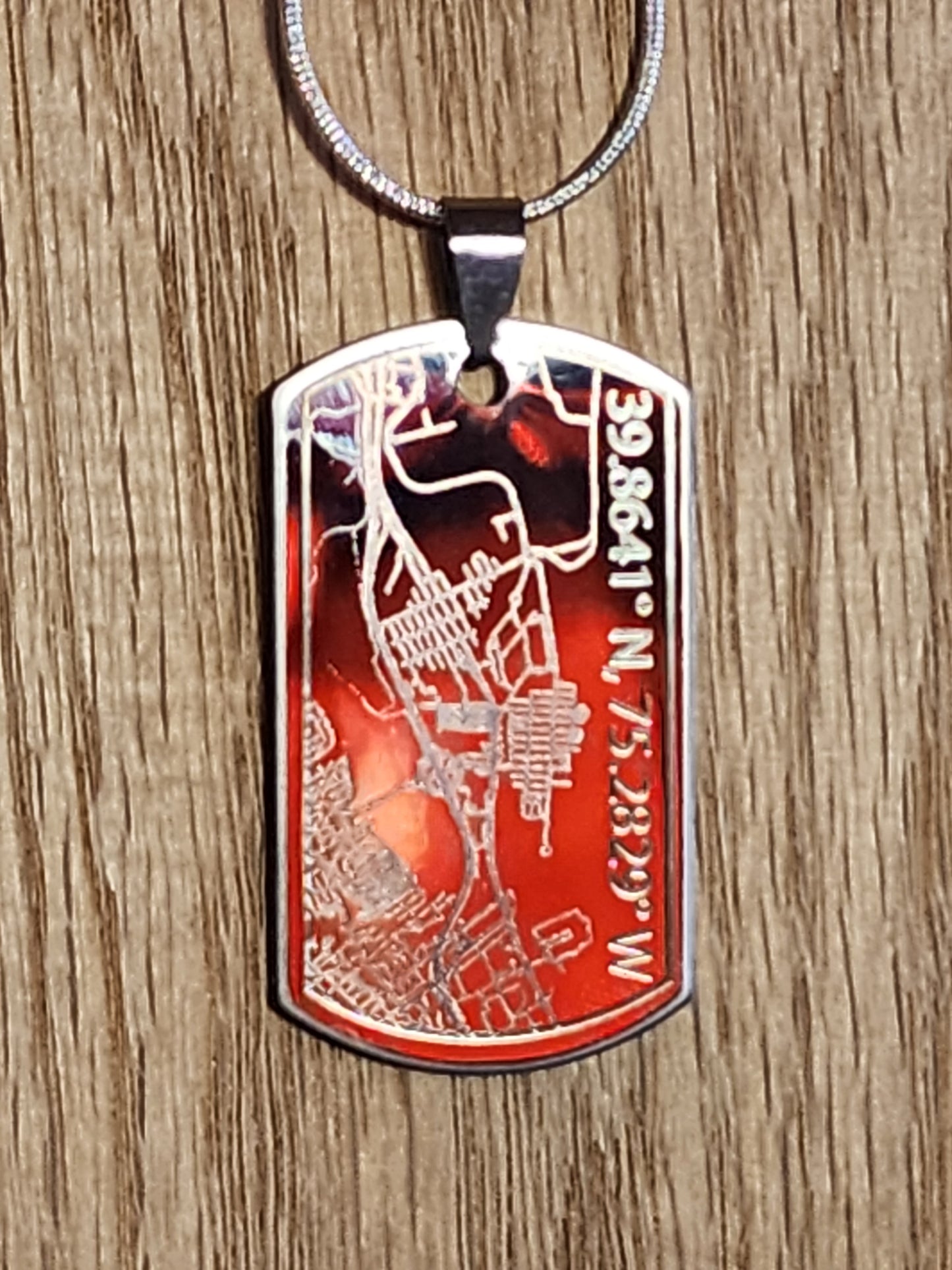 Tinicum Township on a Polished Stainless Dog Tag!