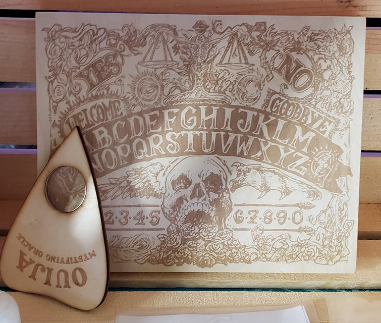 8X10 Spirit Board with Planchette - Display